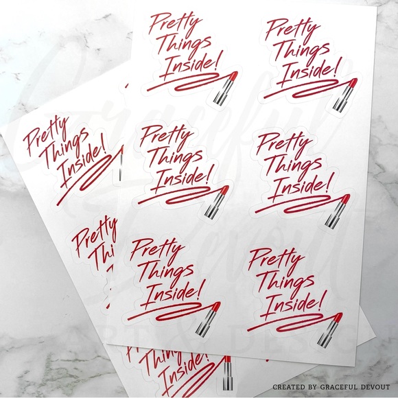 Pretty Things Inside!- 2" Sticker (inches) 48ct.)  [GD45-48] - Picture 3 of 4